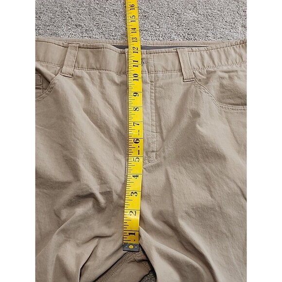 Ascend Nylon Hiking Chino Pants Mens 34X32 Beige Tan Stretch Comfort Zip Pocket - Picture 11 of 14